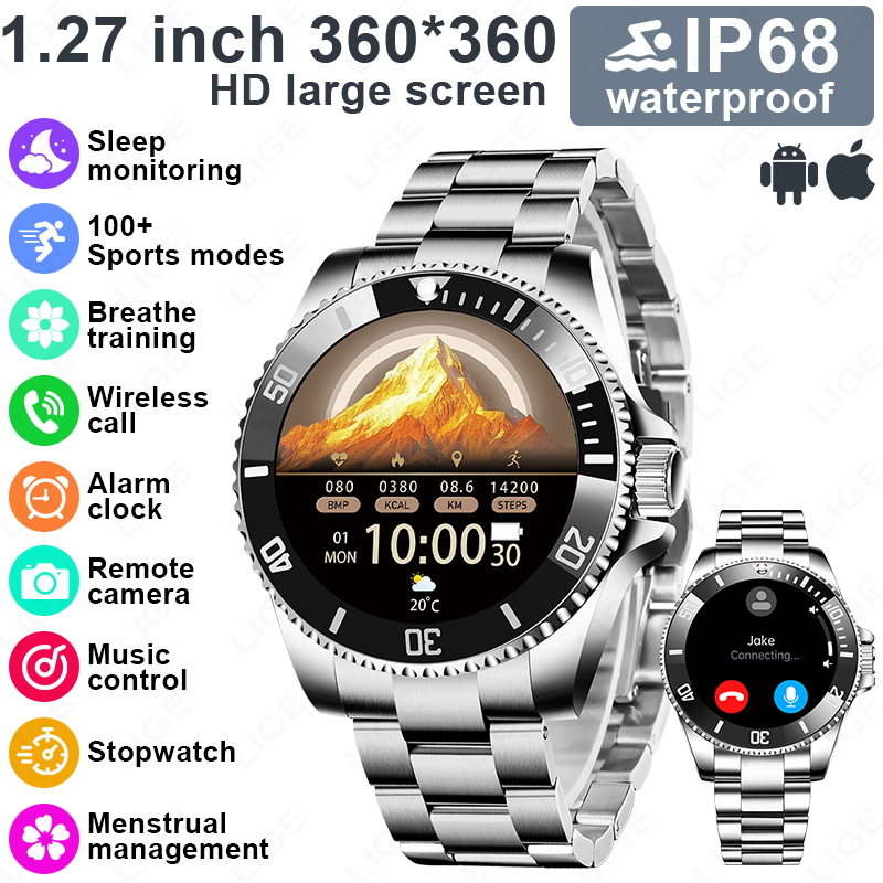Korean Men Lifestyle - LIGE New Style Luxury Smart Watch