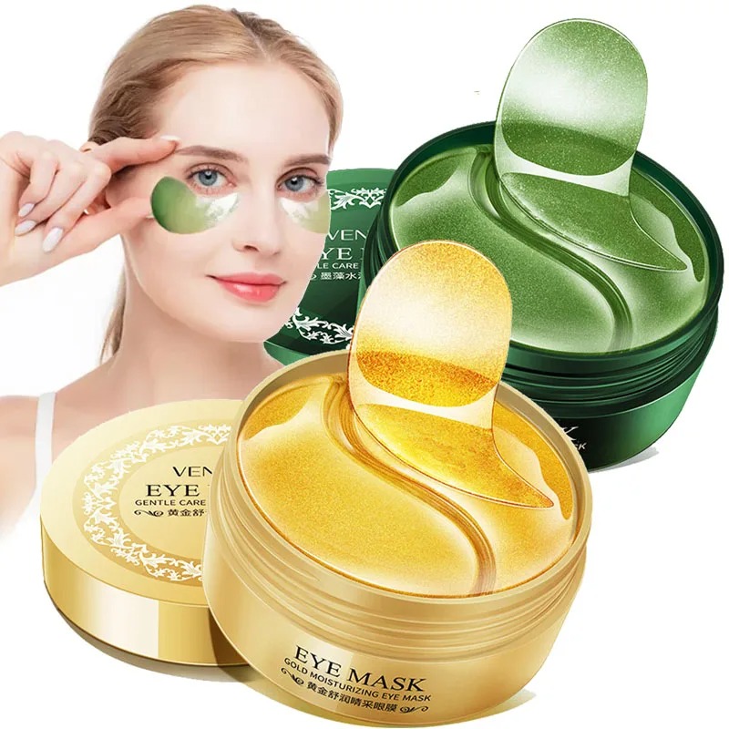 Sheet Mask Collagen - 60Pcs/Box Seaweed Gold Collagen Eye Mask