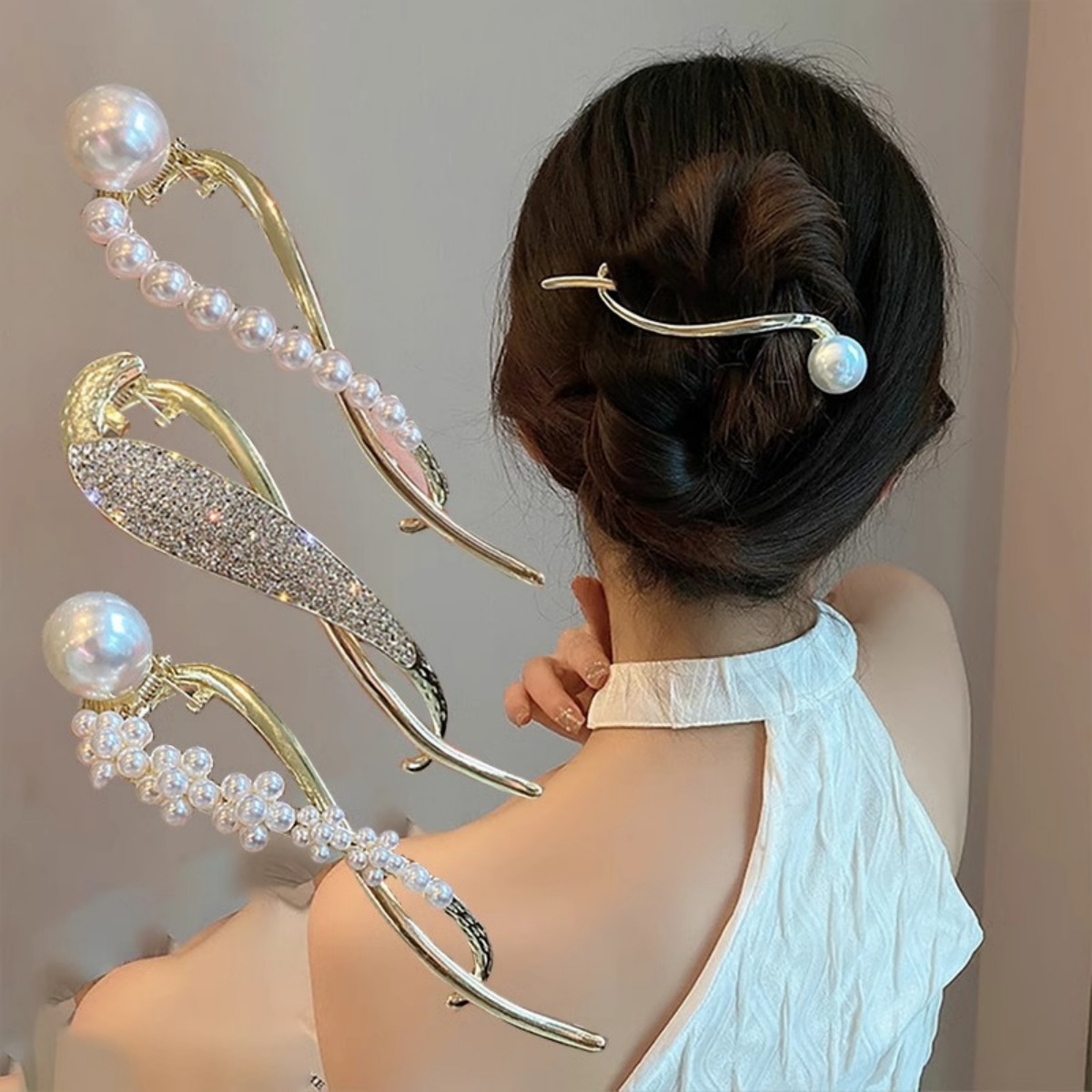 Elegant Glitter Pearl Hair Cli - Korean Lifestyle & Kids Boutique review and price