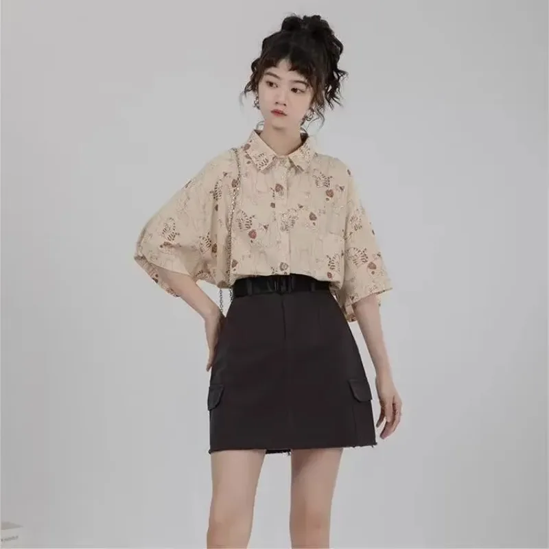 Shirts Women Corduroy Patch Po - Korean Student Lifestyle review and price