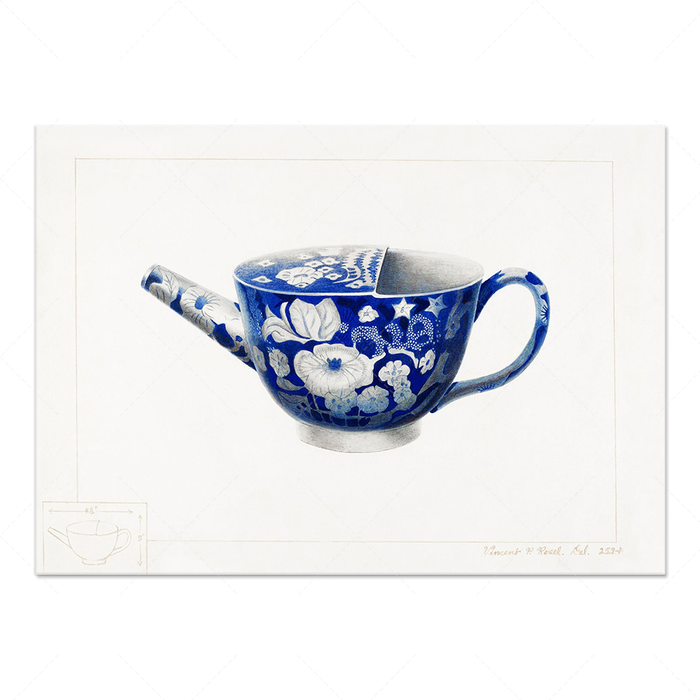 Korean printed blue porcelain  - Korean Arts And Lifestyle review and price