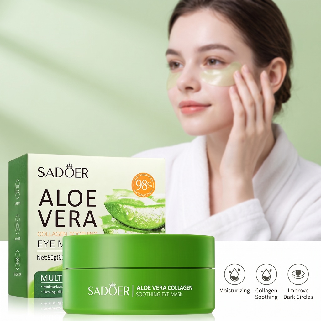 60pcs Aloe Vera Collagen Eye M - Sheet Mask Collagen review and price